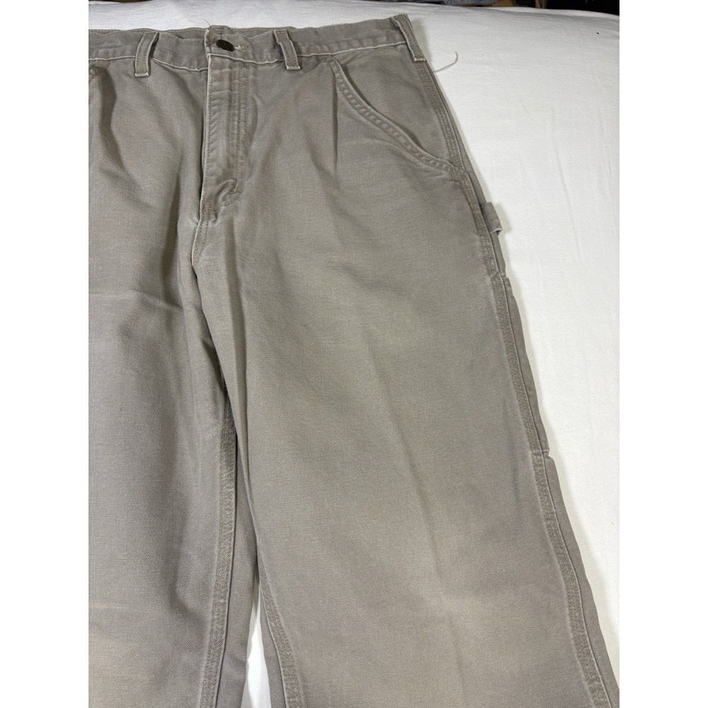 Vintage Carhartt B11 Desert Khaki Carpenter Work Pants 30 x 32 USA Made 0205 - Picture 3 of 15